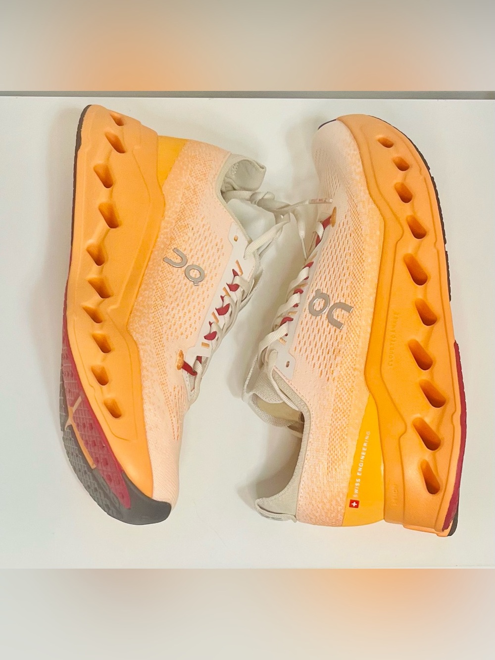 On Running Cloudsurfer Running Shoes in Tan/Peach/Orange Men’s - Picture 5 of 7